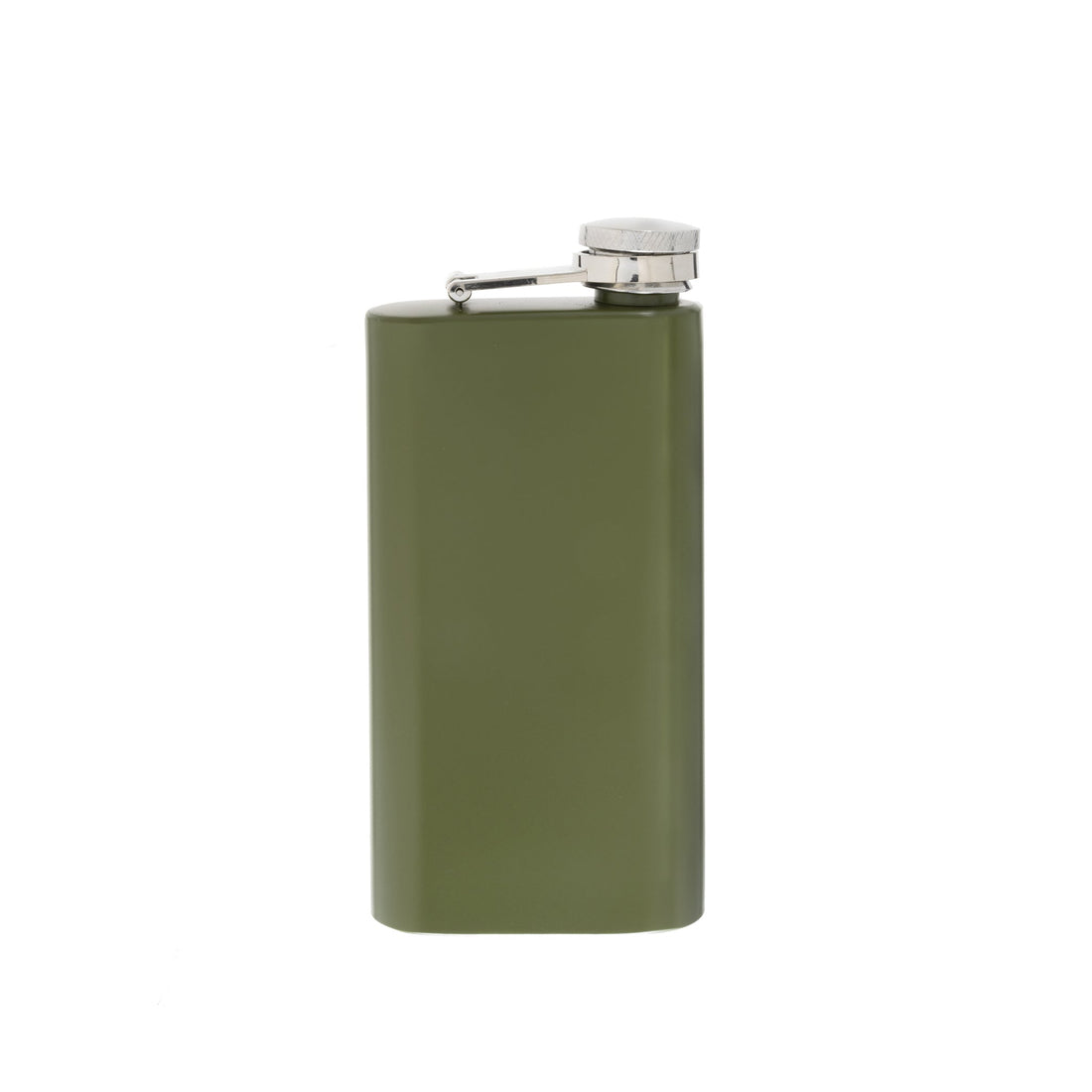 6 oz Stainless Steel Green Pocket Flask