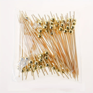 Handmade Bamboo Cocktail Skewers  100pcs Pearl Picks